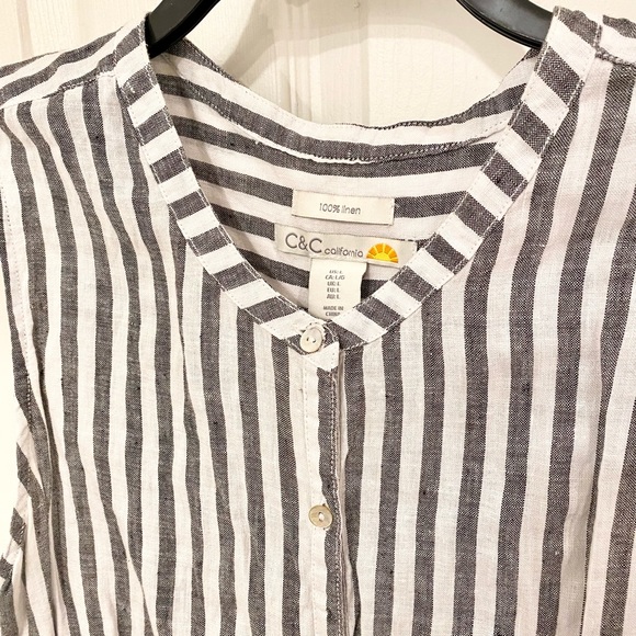 Sleeveless linen button up - Picture 2 of 3